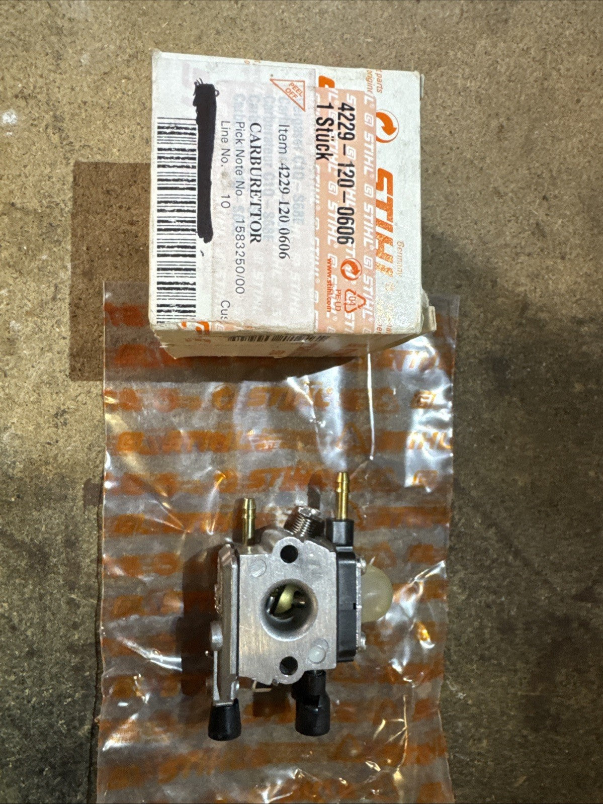 BRAND NEW GENUINE STIHL CARB (4229-120 0606)